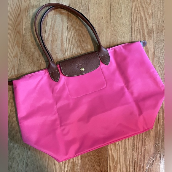 Longchamp La Pliage pink tote - Picture 1 of 10